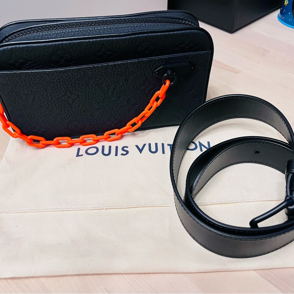 Louis Vuitton Taurillon Monogram Uniformes Solar Ray Soft Pochette Volga BeltBag